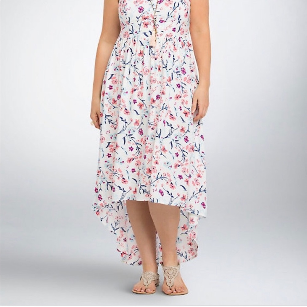 Torrid floral high low dress size 3